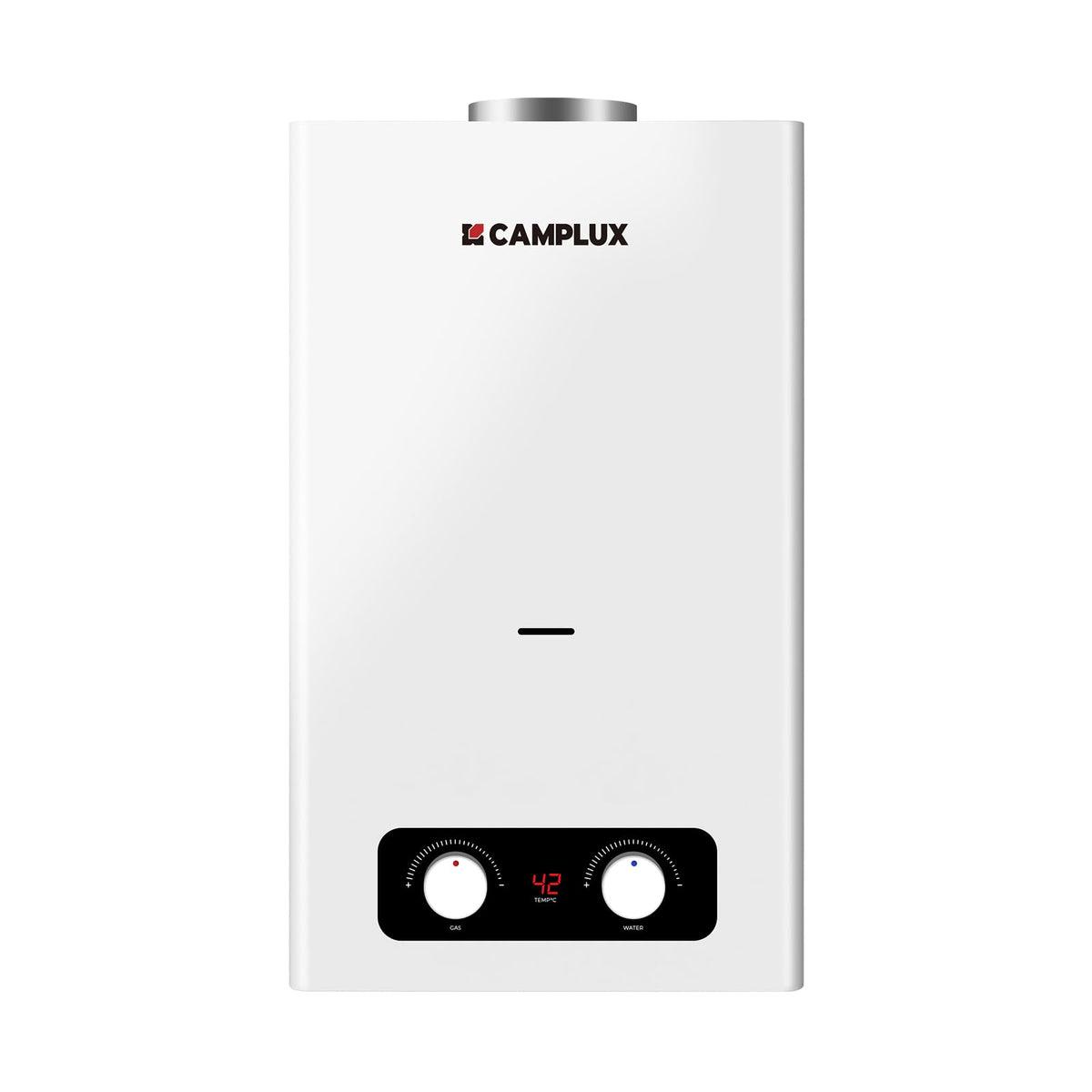 CAMPLUX BD300 11 Liter Gasdurchlauferhitzer Niedrige NOx/ErP, Indoor Gasdusche für Küche/Bad, Butan (28-30 mbar)/ Propan (37 mbar), LPG, 3V, 22kW [Energieklasse A]